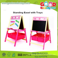 Qualität und Großhandel Standing Staffelei mit Trays, Holz Kinder Board